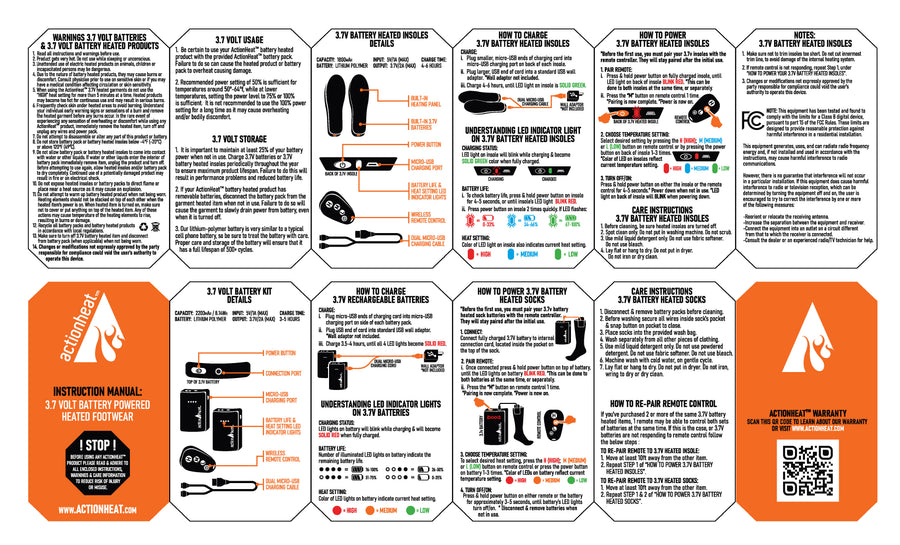 3.7V Battery Heated Gear