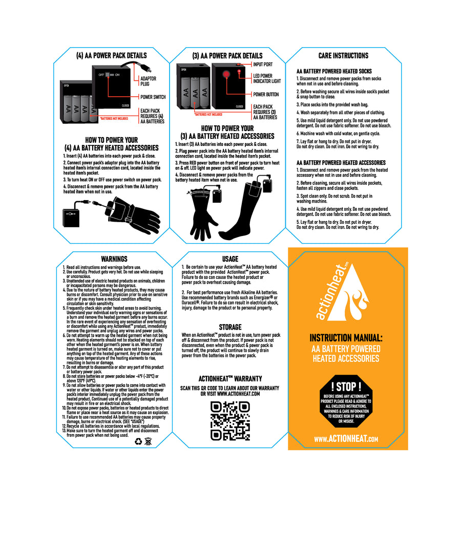 AA Battery Heated Gear