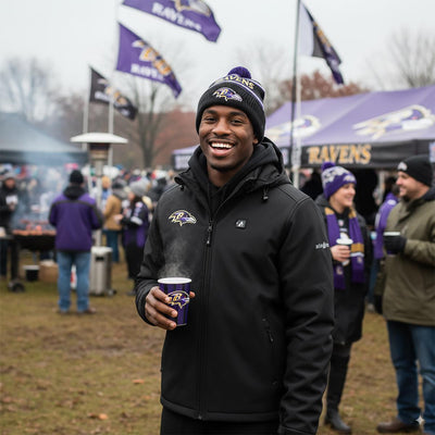 ActionHeat Baltimore Ravens 5V Men's Softshell Battery Heated Jacket - Info