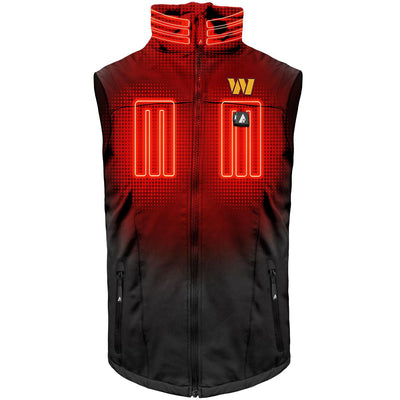 ActionHeat Washington Commanders 5V Men's Softshell Battery Heated Vest - Front