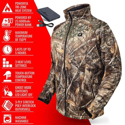 Open Box ActionHeat 5V Men's Battery Heated Hunting Jacket - Full Set
