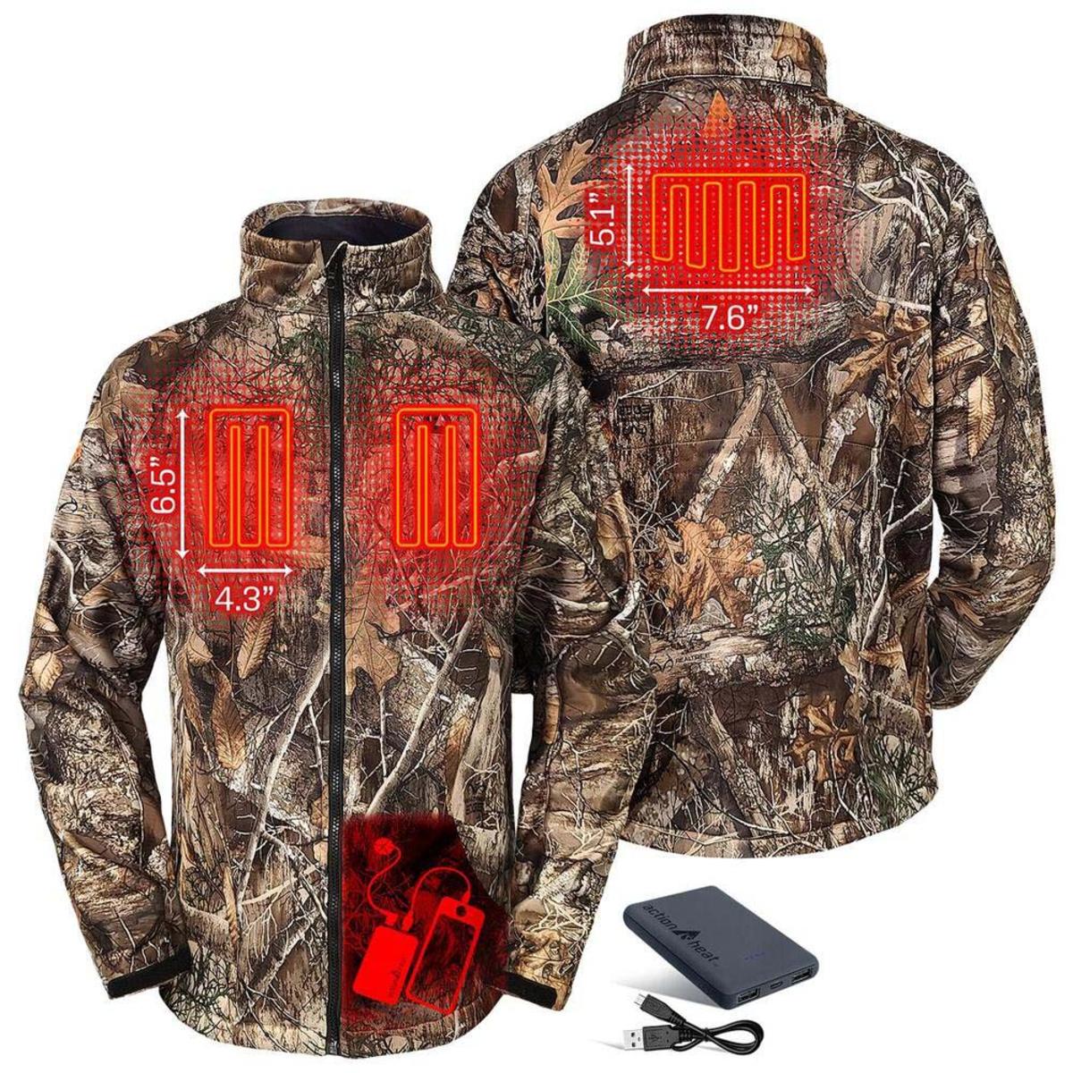 Open Box ActionHeat 5V Men's Battery Heated Hunting Jacket - Back