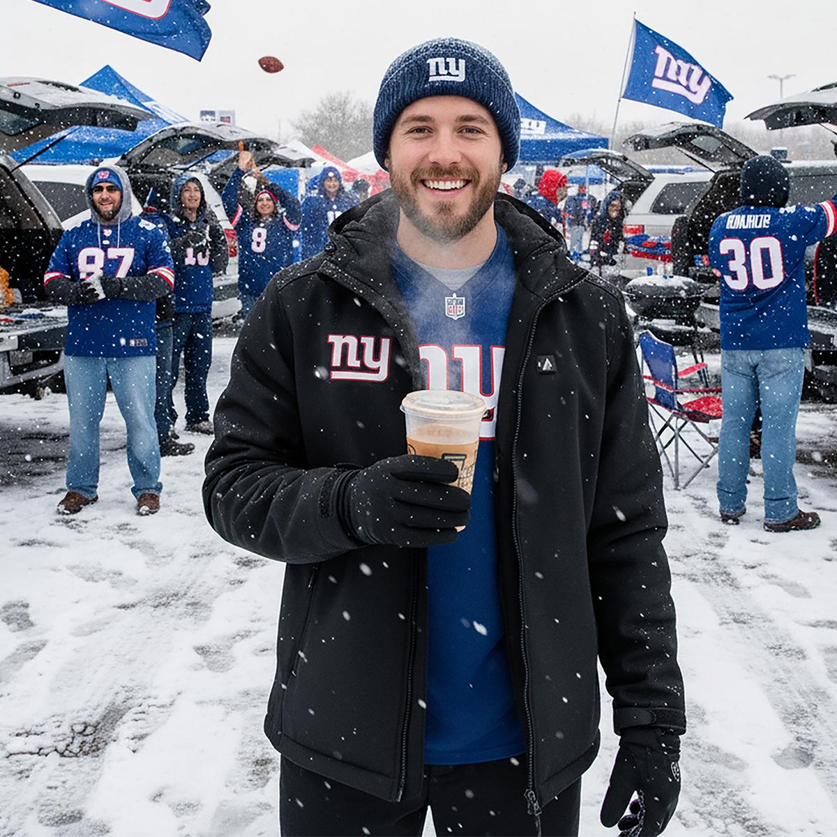 ActionHeat New York Giants 5V Men's Softshell Battery Heated Jacket - Info