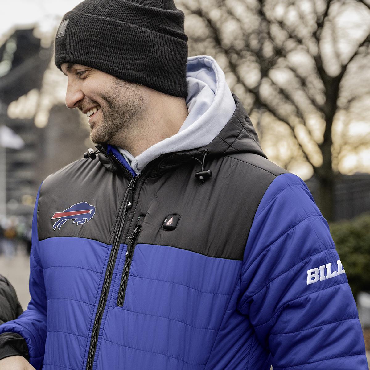 ActionHeat Buffalo Bills 5V Men's Colorblock Puffer Battery Heated Jacket - Info