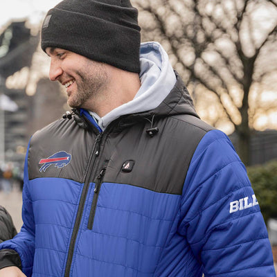 ActionHeat Buffalo Bills 5V Men's Colorblock Puffer Battery Heated Jacket - Info