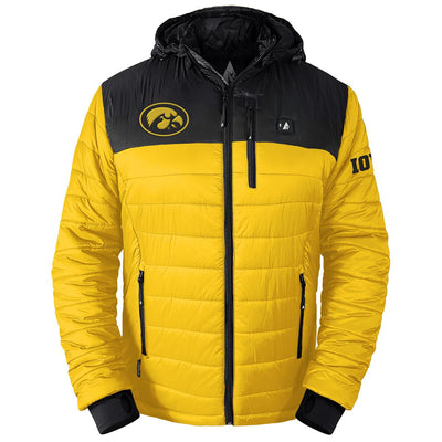 ActionHeat Iowa Hawkeyes 5V Men's Colorblock Puffer Battery Heated Jacket - Heated