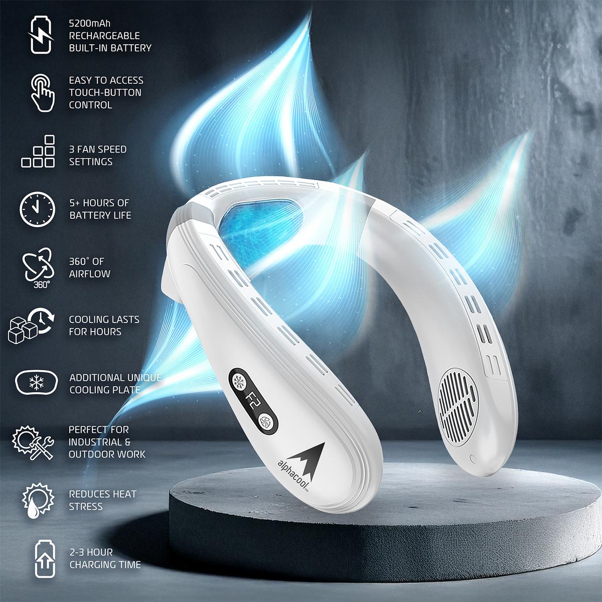 AlphaCool Wearable Personal Neck Air Conditioner - Full Set