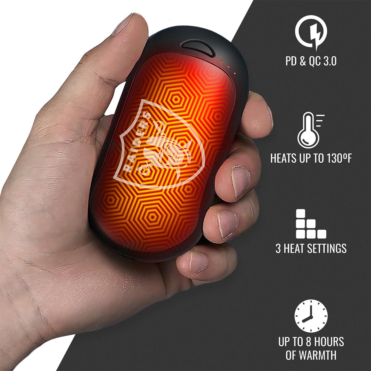 ActionHeat Las Vegas Raiders Rechargeable Hand Warmer - Back