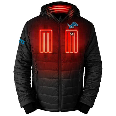 ActionHeat Detroit Lions 5V Men's Puffer Battery Heated Jacket - Front