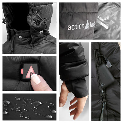 ActionHeat Detroit Lions 5V Men's Puffer Battery Heated Jacket - Battery