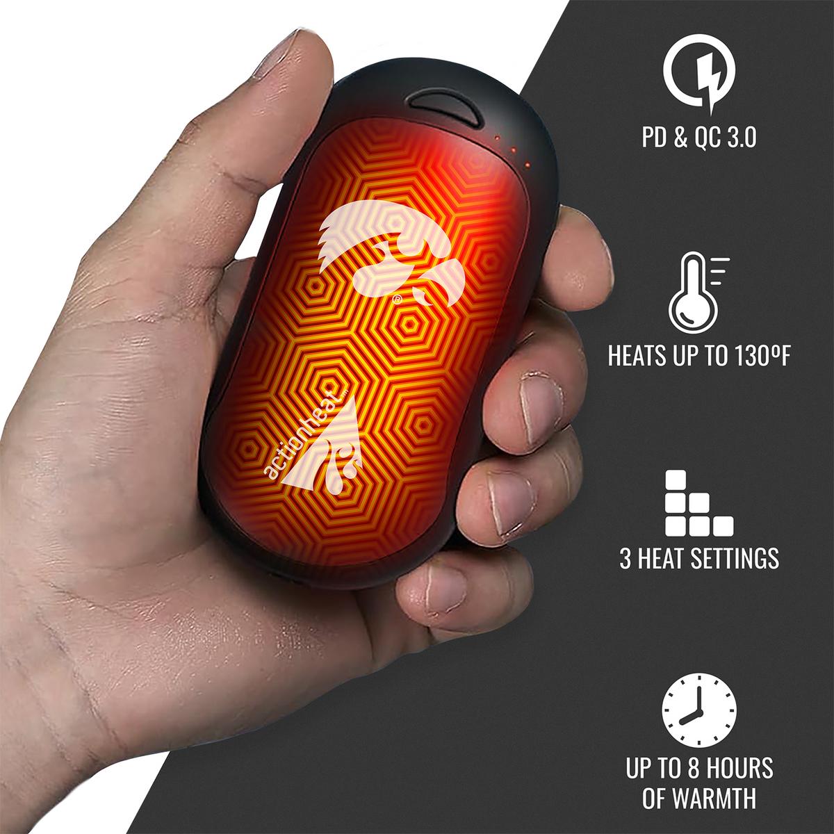 ActionHeat Iowa Hawkeyes Rechargeable Hand Warmer - Back