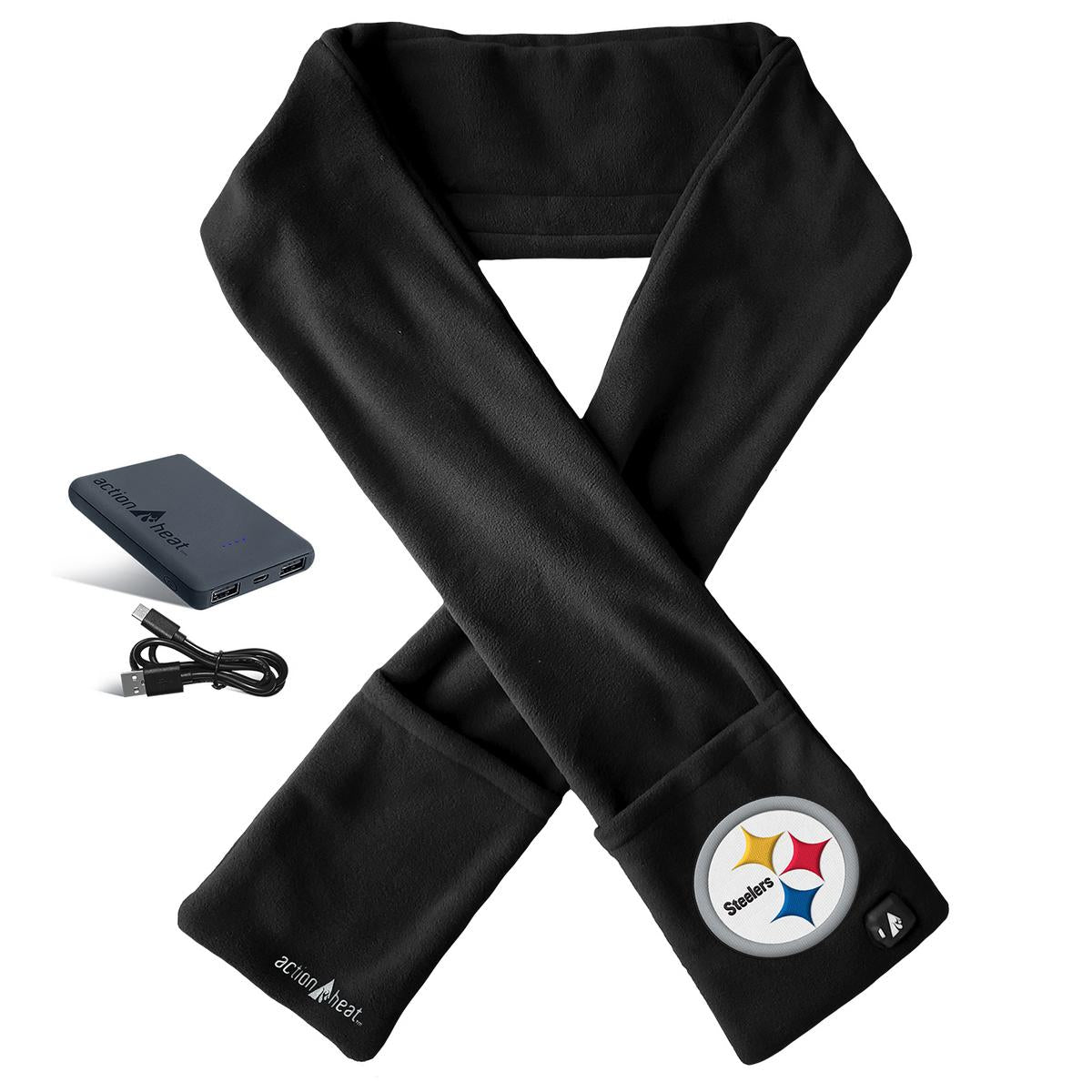 ActionHeat Pittsburgh Steelers 5V Battery Heated Scarf - Heated