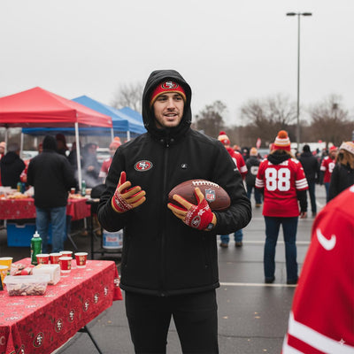 ActionHeat San Francisco 49ers 5V Men's Softshell Battery Heated Jacket - Info