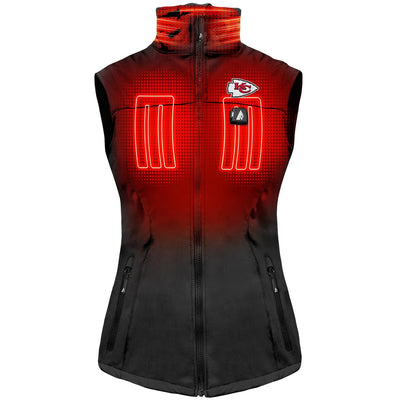 ActionHeat Kansas City Chiefs 5V Women's Softshell Battery Heated Vest - Front