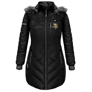 ActionHeat Minnesota Vikings 5V Women's Long Puffer Battery Heated Jacket - Heated
