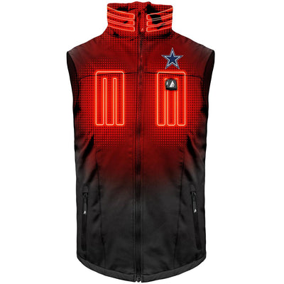ActionHeat Dallas Cowboys 5V Men's Softshell Battery Heated Vest - Front