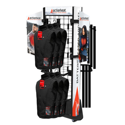 ActionHeat Display - Tri-Sided On Wheels - Heated
