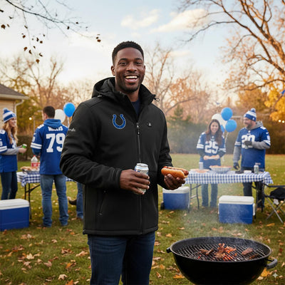 ActionHeat Indianapolis Colts 5V Men's Softshell Battery Heated Jacket - Info