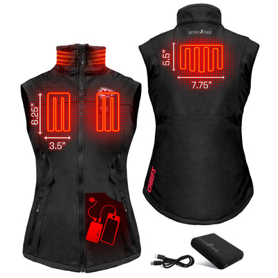ActionHeat Kansas City Chiefs 5V Women's Softshell Battery Heated Vest - Back