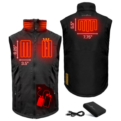 ActionHeat Washington Commanders 5V Men's Softshell Battery Heated Vest - Back