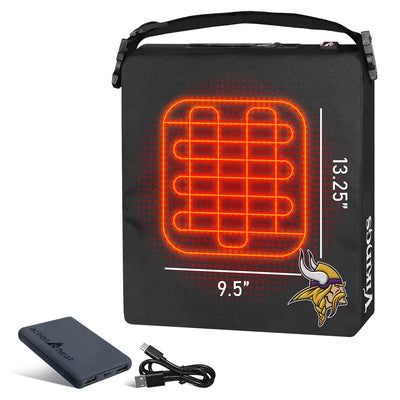 ActionHeat Minnesota Vikings 5V Battery Heated Seat Cushion - Back