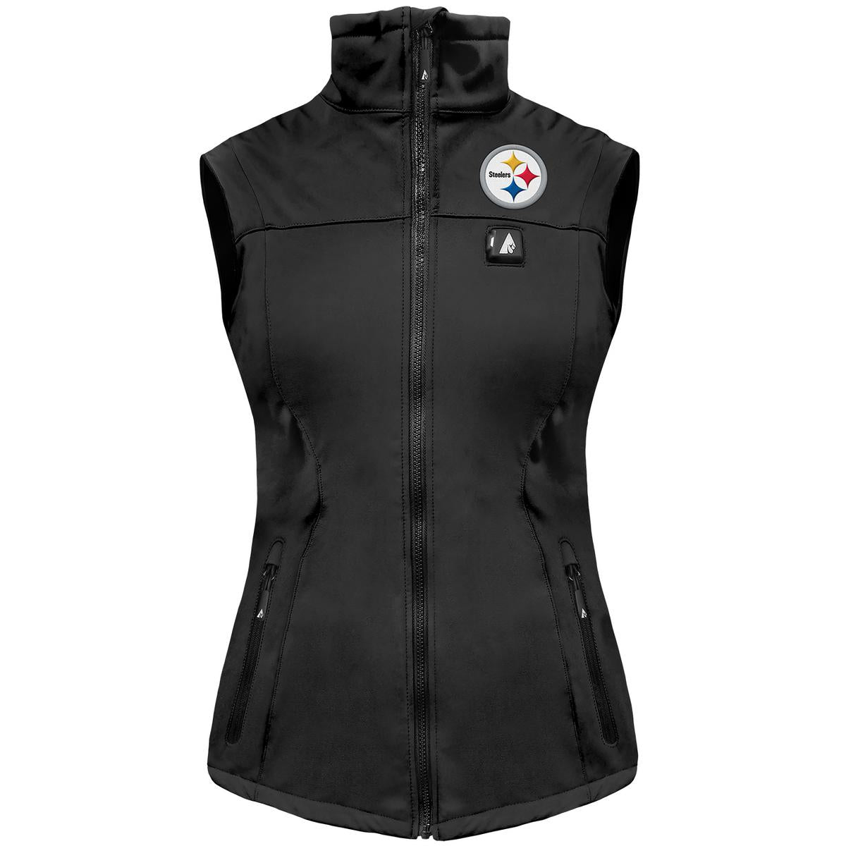 ActionHeat Pittsburgh Steelers 5V Women's Softshell Battery Heated Vest - Heated