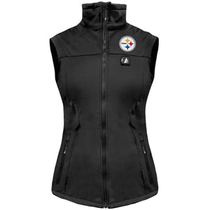 ActionHeat Pittsburgh Steelers 5V Women's Softshell Battery Heated Vest - Heated