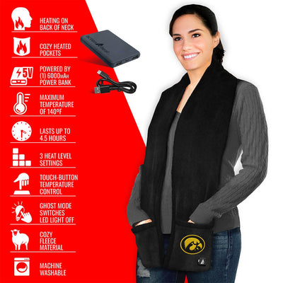 ActionHeat Iowa Hawkeyes 5V Battery Heated Scarf - Full Set