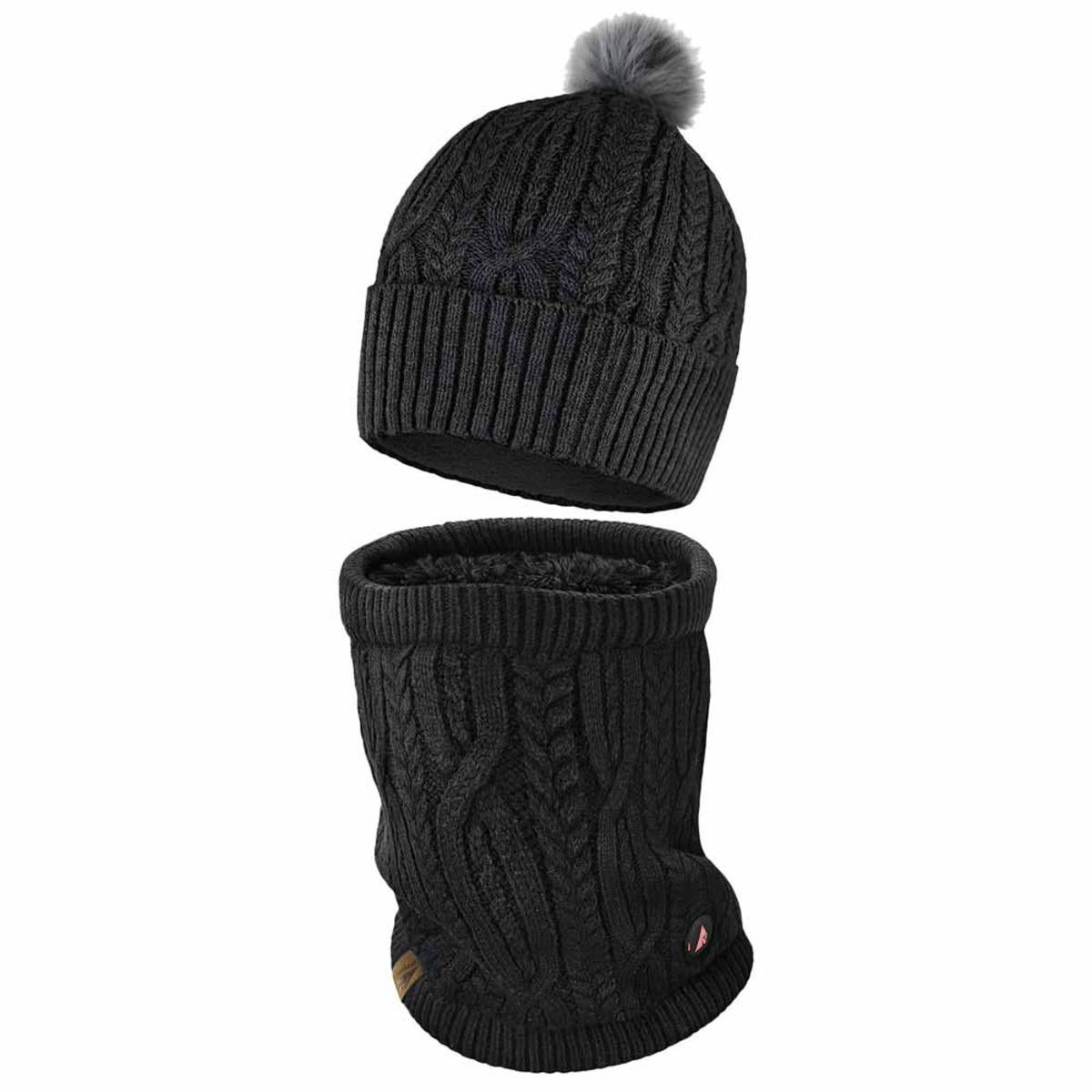 ActionHeat 5V Battery Heated Cable Knit Hat & Gaiter Bundle - Back