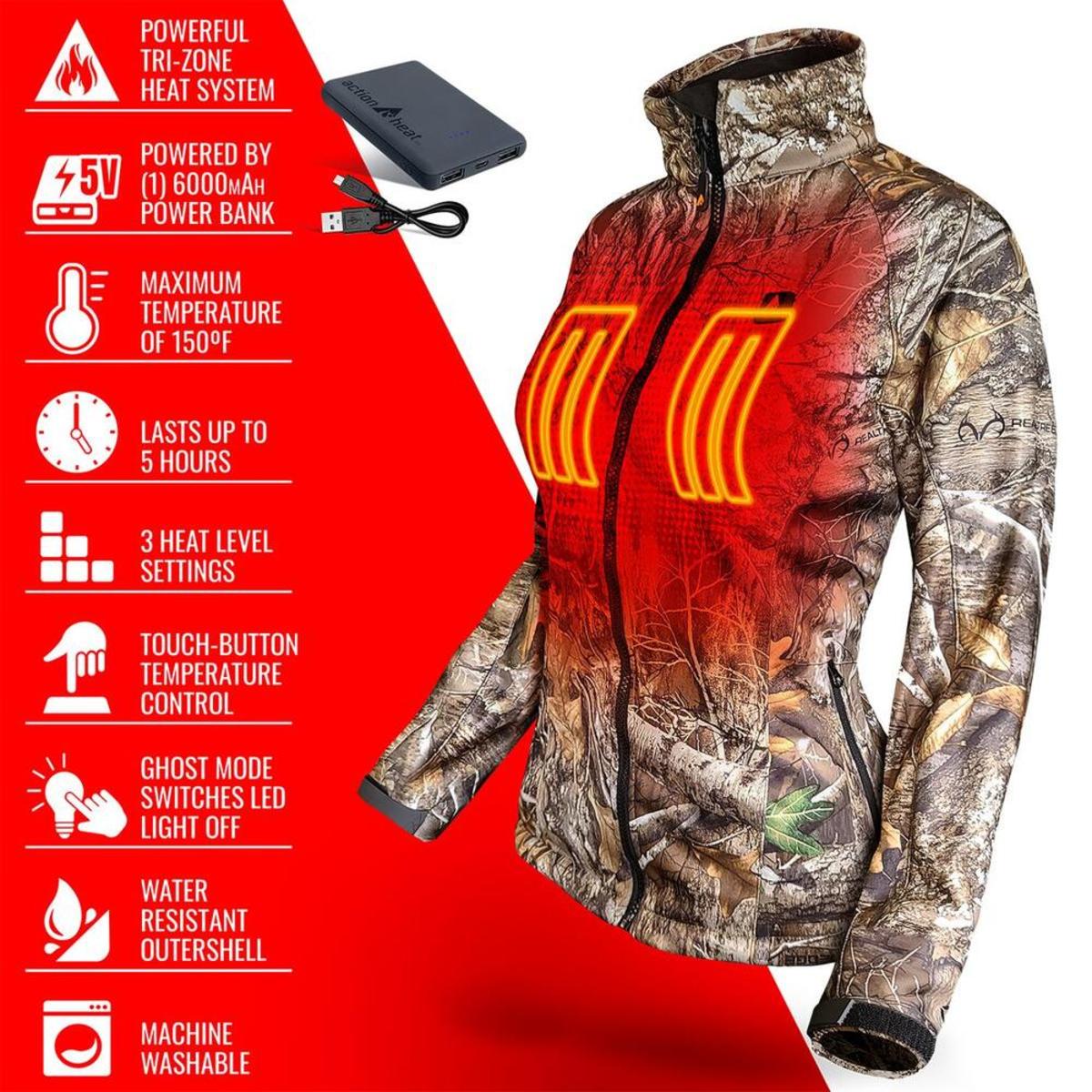 Open Box ActionHeat 5V Women's Battery Heated Hunting Jacket - Battery