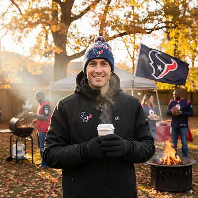 ActionHeat Houston Texans 5V Men's Softshell Battery Heated Jacket - Info