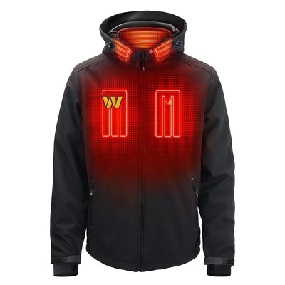 ActionHeat Washington Commanders 5V Men's Softshell Battery Heated Jacket - Front