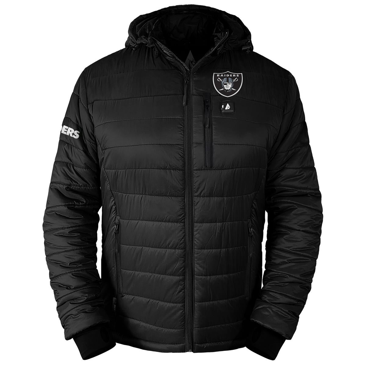 ActionHeat Las Vegas Raiders 5V Men's Puffer Battery Heated Jacket - Heated