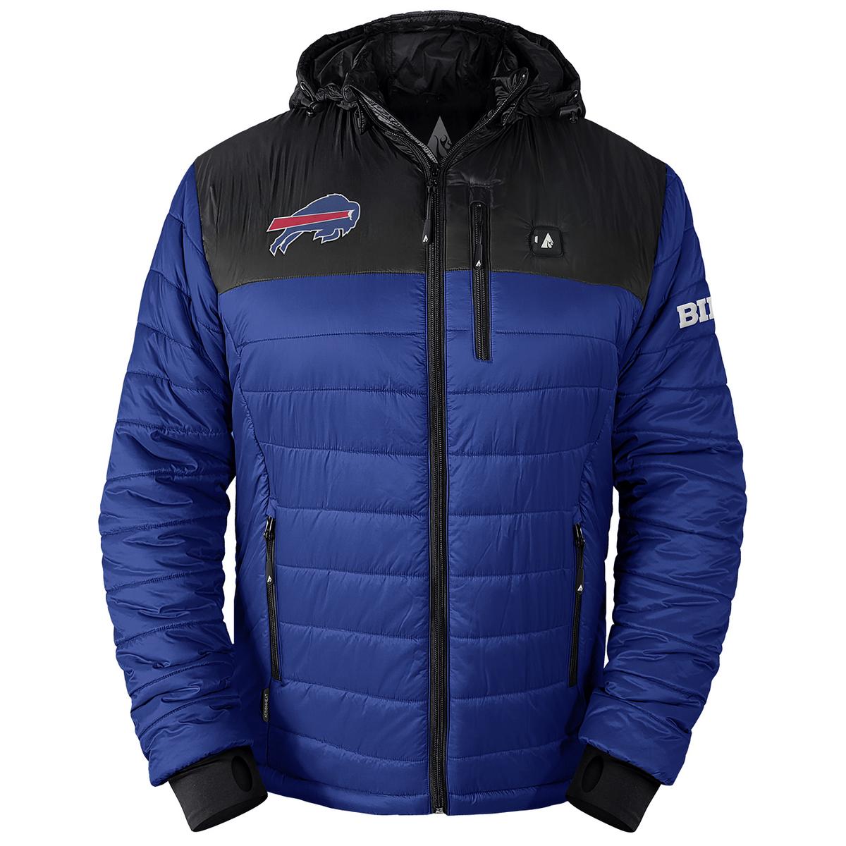 ActionHeat Buffalo Bills 5V Men's Colorblock Puffer Battery Heated Jacket - Heated