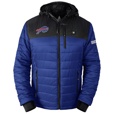 ActionHeat Buffalo Bills 5V Men's Colorblock Puffer Battery Heated Jacket - Heated