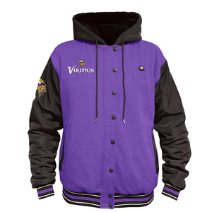 ActionHeat Minnesota Vikings 5V Battery Heated Varsity Jacket - Heated