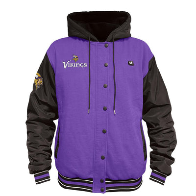 ActionHeat Minnesota Vikings 5V Battery Heated Varsity Jacket - Heated