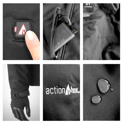 ActionHeat Detroit Lions 5V Men's Softshell Battery Heated Jacket - Battery