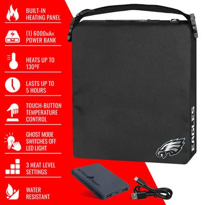 ActionHeat Philadelphia Eagles 5V Battery Heated Seat Cushion - Full Set