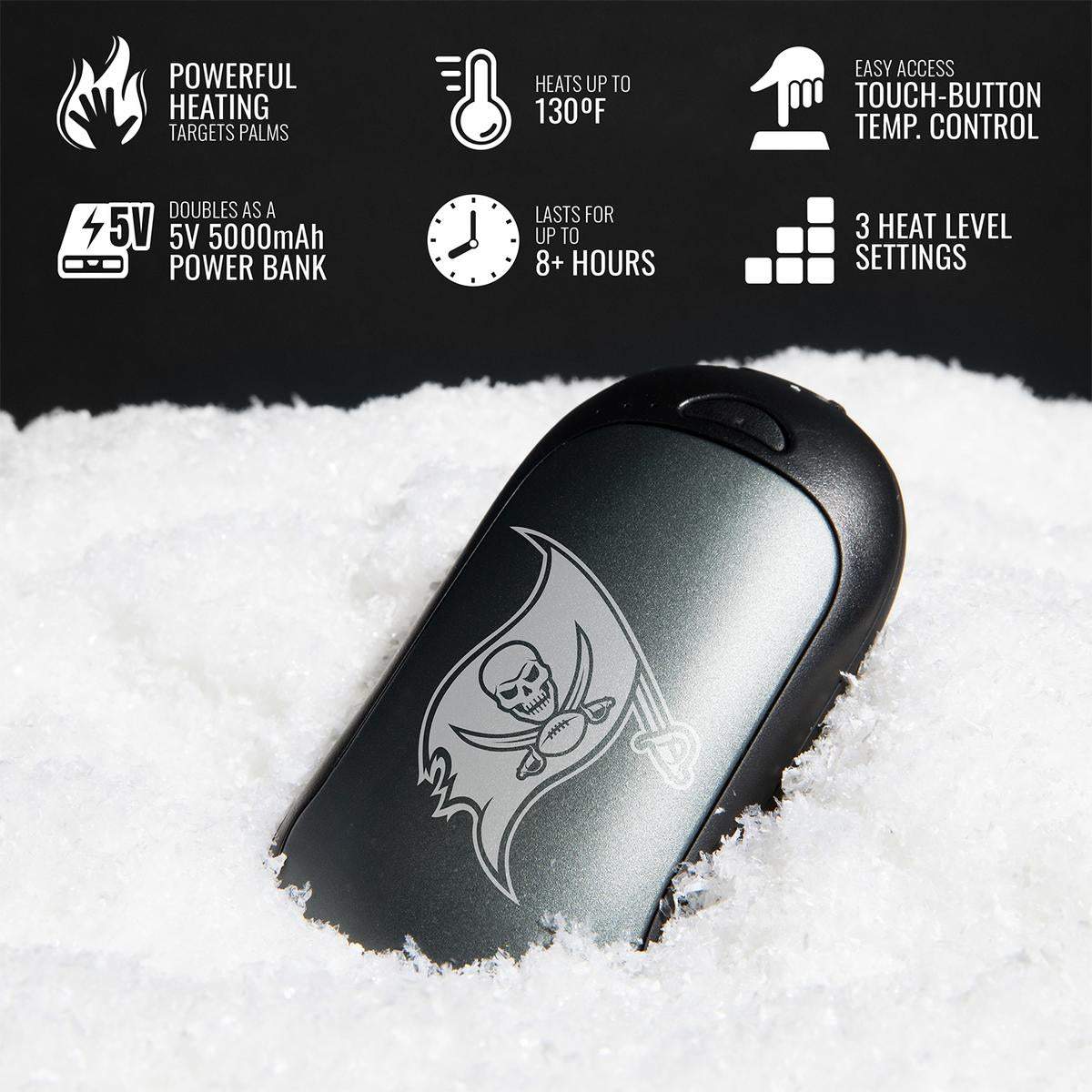 ActionHeat Tampa Bay Buccaneers Rechargeable Hand Warmer - Full Set