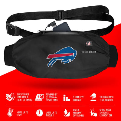 ActionHeat Buffalo Bills 5V Battery Heated Hand Muff - Full Set