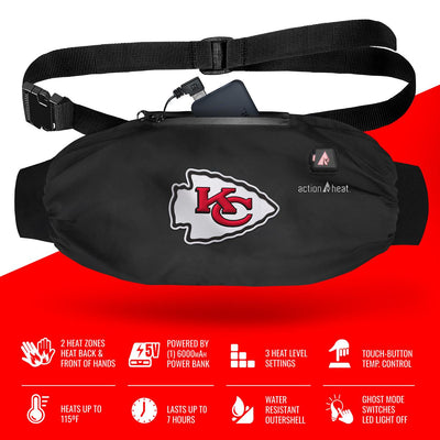 ActionHeat Kansas City Chiefs 5V Battery Heated Hand Muff - Full Set