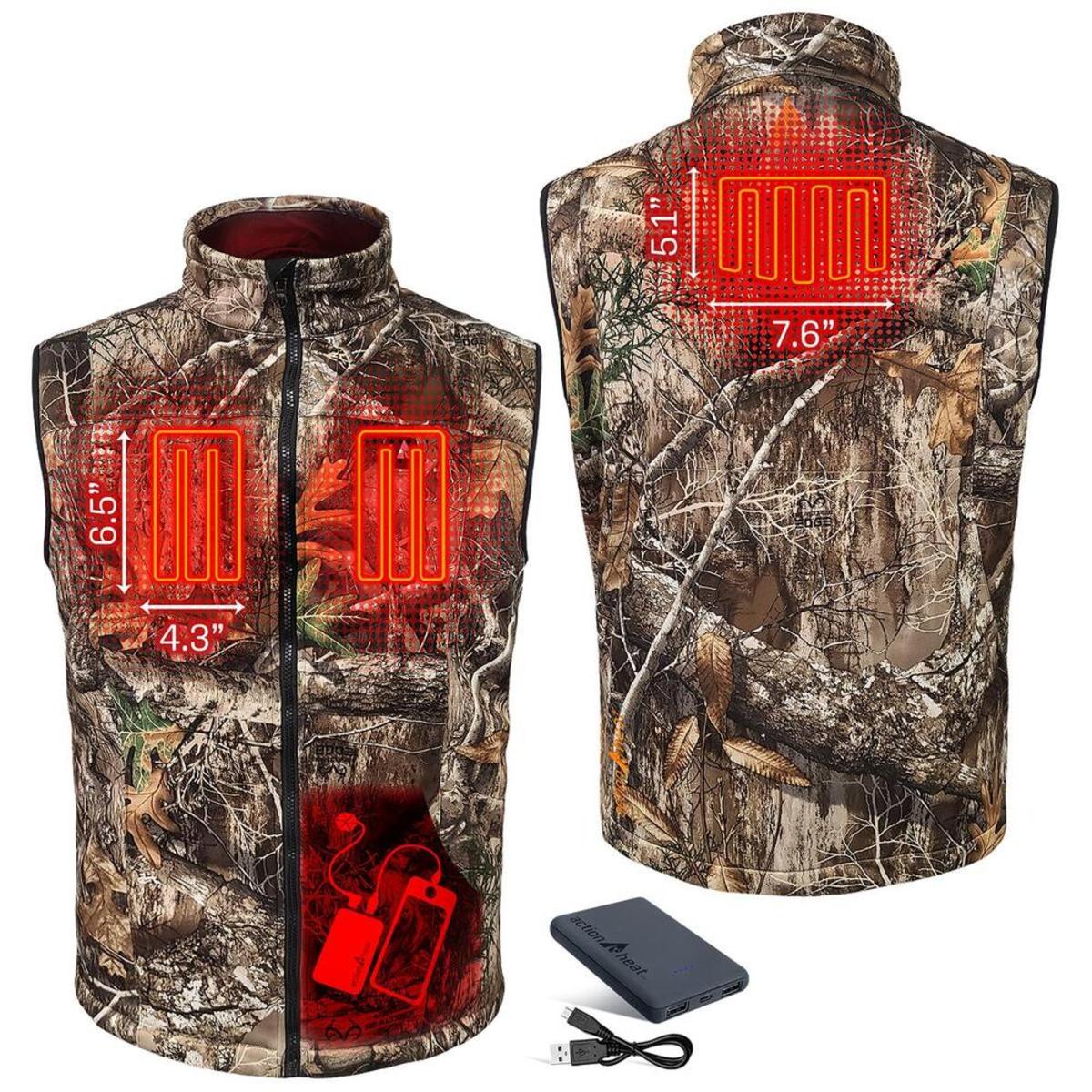 Open Box ActionHeat 5V Men's Battery Heated Hunting Vest - Back