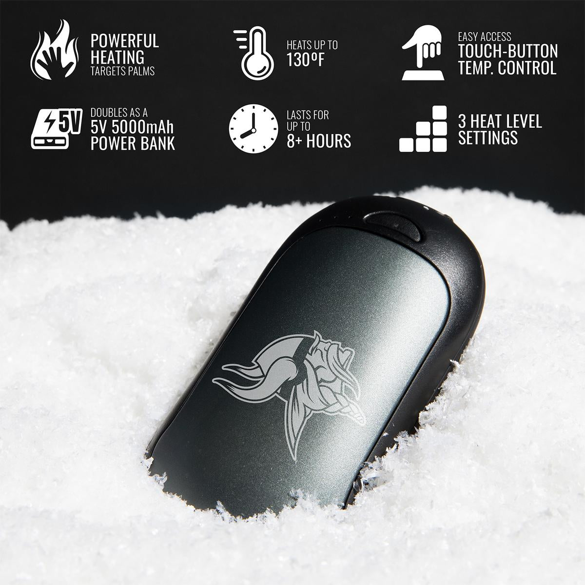 ActionHeat Minnesota Vikings Rechargeable Hand Warmer - Full Set