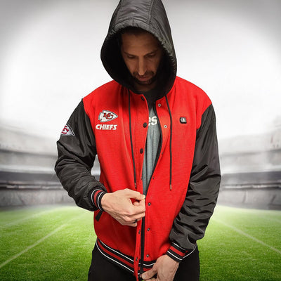 ActionHeat Kansas City Chiefs 5V Battery Heated Varsity Jacket - Info