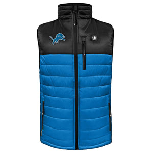 ActionHeat Detroit Lions 5V Men's Colorblock Puffer Battery Heated Vest - Heated
