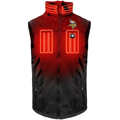 ActionHeat Minnesota Vikings 5V Men's Softshell Battery Heated Vest - Front