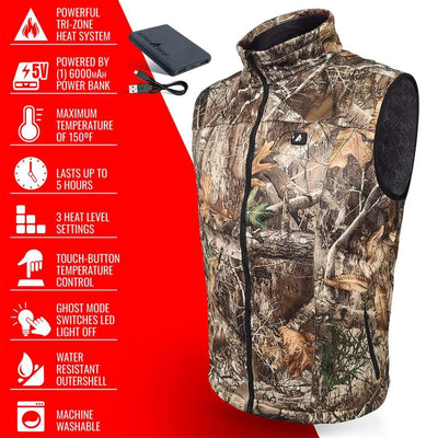 Open Box ActionHeat 5V Men's Battery Heated Hunting Vest - Info