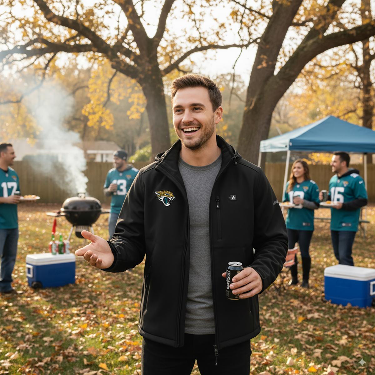 ActionHeat Jacksonville Jaguars 5V Men's Softshell Battery Heated Jacket - Info