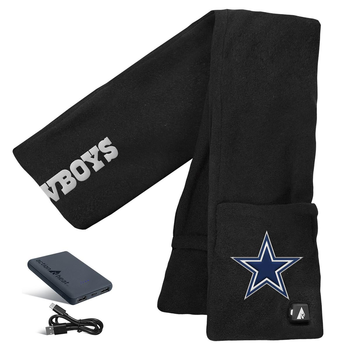 ActionHeat Dallas Cowboys 5V Battery Heated Scarf - Back